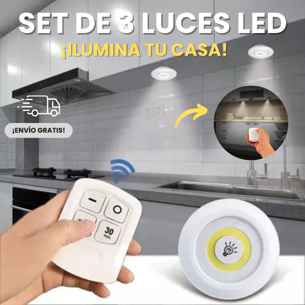 ™ Luces Led X3 Inalámbrica Con Control